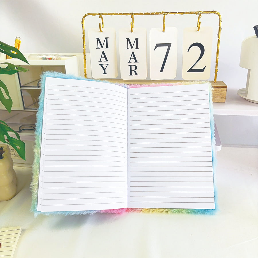 Carnet de notes en peluche A5 avec chat mignon